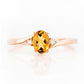 Georgie, a Citrine and Diamond Trilogy Ring