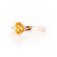 Oval cut Citrine and Lab Diamond Trilogy Engagement Ring in Rose Gold - Victoria's Jewellery