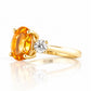 Hallie, a Citrine and Diamond Trilogy Ring - Victoria's Jewellery