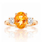 Hallie, a Citrine and Diamond Trilogy Ring - Victoria's Jewellery