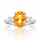 Hallie, a Citrine and Diamond Trilogy Ring - Victoria's Jewellery