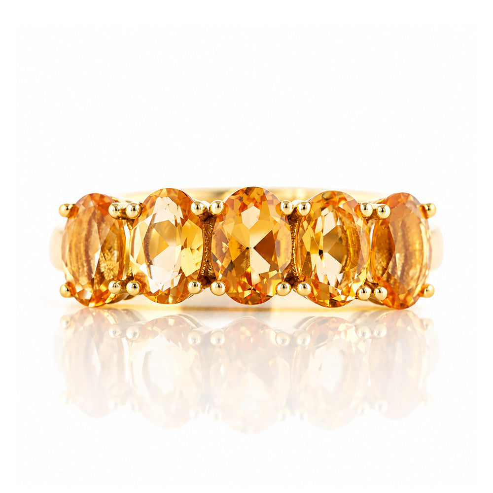 Arabella, a Citrine Half Eternity Ring - Victoria's Jewellery