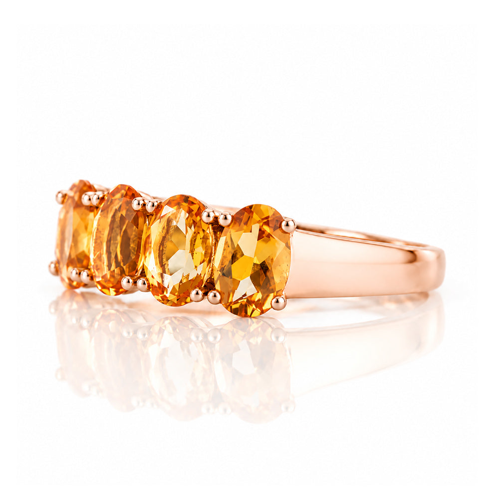 Arabella, a Citrine Half Eternity Ring - Victoria's Jewellery