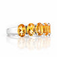 Arabella, a Citrine Half Eternity Ring - Victoria's Jewellery