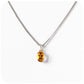 oval cut citrine, november birthstone pendant and chain