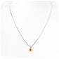 oval cut citrine, november birthstone pendant and chain