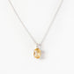 Oval cut Citrine Solitaire Necklace - Victoria's Jewellery