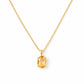 Luna, Oval cut Citrine Pendant - 8x6mm