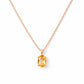 Luna, Oval cut Citrine Pendant - 8x6mm