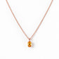 Luna, Oval cut Citrine Pendant - 7x5mm - Victoria's Jewellery