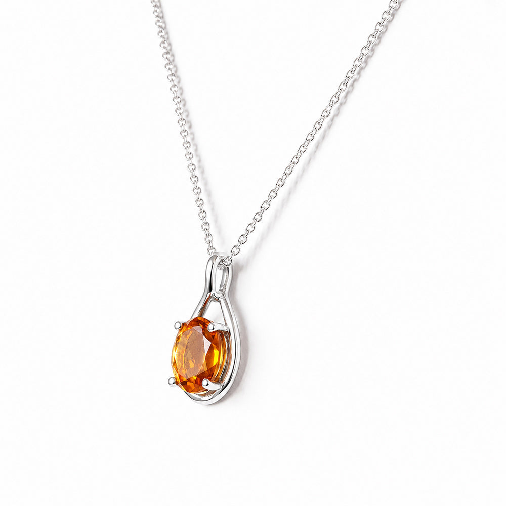 The Infinity Pendant with Citrine - 9x7mm