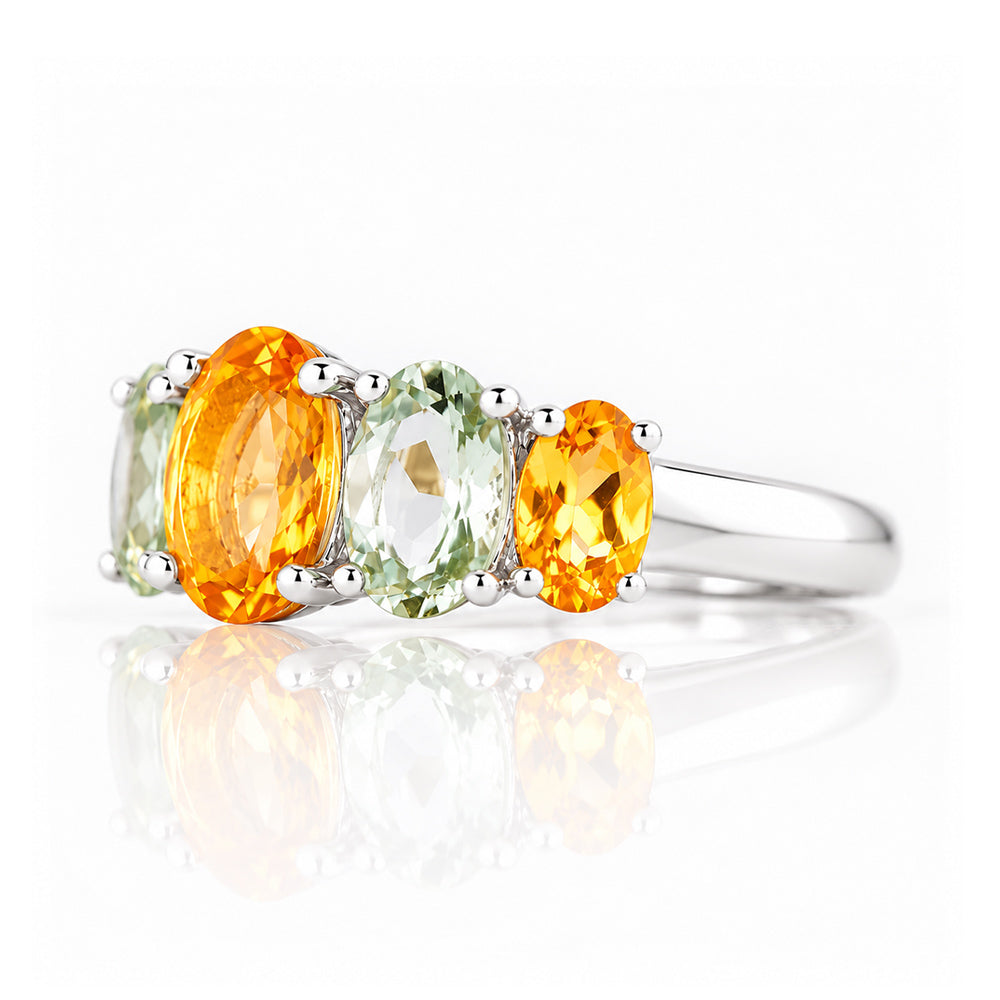 Queen, a Citrine and Prasiolite Ring - Victoria's Jewellery