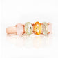 Arabella, a Citrine, Prasiolite and Rose Quartz Ring