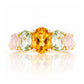 Queen, a Citrine, Prasiolite and Rose Quartz Ring - Victoria's Jewellery