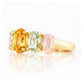 Queen, a Citrine, Prasiolite and Rose Quartz Ring - Victoria's Jewellery
