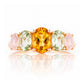 Queen, a Citrine, Prasiolite and Rose Quartz Ring - Victoria's Jewellery