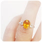 Oval cut Citrine and Prasiolite Trilogy Anniversary Ring - Victoria's Jewellery