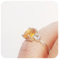 Oval cut Citrine and Prasiolite Trilogy Anniversary Ring - Victoria's Jewellery