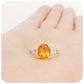 Oval cut Citrine and Prasiolite Trilogy Anniversary Ring - Victoria's Jewellery