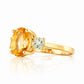 Hallie, Citrine and Prasiolite Trilogy Ring - Victoria's Jewellery