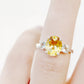Oval cut Citrine and Prasiolite Trilogy Ring - Victoria's Jewellery