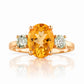 Hallie, Citrine and Prasiolite Trilogy Ring - Victoria's Jewellery