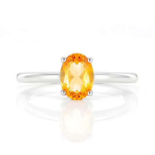 Pippa, Oval cut Citrine Ring