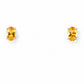 Luna, Oval cut Citrine Stud Earring - 7x5mm - Victoria's Jewellery