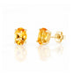 Luna, Oval cut Citrine Stud Earring - 7x5mm - Victoria's Jewellery