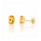 Luna, Oval cut Citrine Stud Earring - 7x5mm - Victoria's Jewellery
