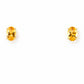 Luna, Oval cut Citrine Stud Earring - 7x5mm - Victoria's Jewellery