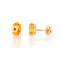 Luna, Oval cut Citrine Stud Earring - 7x5mm - Victoria's Jewellery