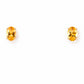 Luna, Oval cut Citrine Stud Earring - 7x5mm - Victoria's Jewellery