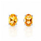 Luna, Oval cut Citrine Stud Earring - 7x5mm - Victoria's Jewellery