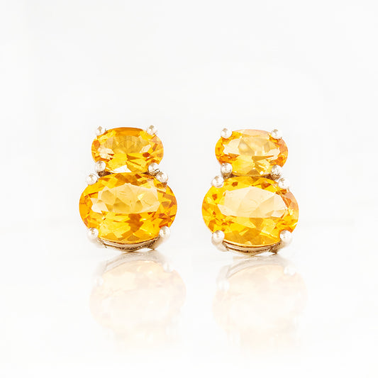 Georgie, Citrine Stud Earrings
