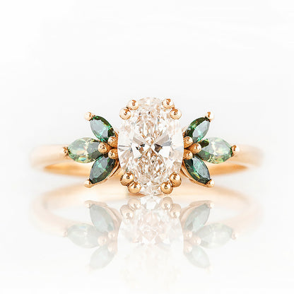 Olive, a Diamond and Moissanite Engagement Ring - Victoria's Jewellery