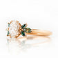 Olive, a Diamond and Moissanite Engagement Ring - Victoria's Jewellery