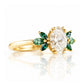 Olive, a Diamond and Moissanite Engagement Ring - Victoria's Jewellery
