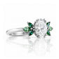 Olive, a Diamond and Moissanite Engagement Ring - Victoria's Jewellery