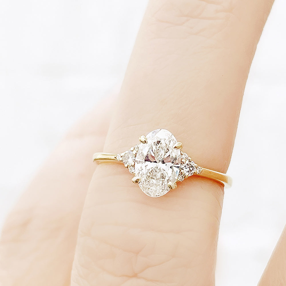 Kelly, an Oval cut Lab Diamond Ring - 1ct