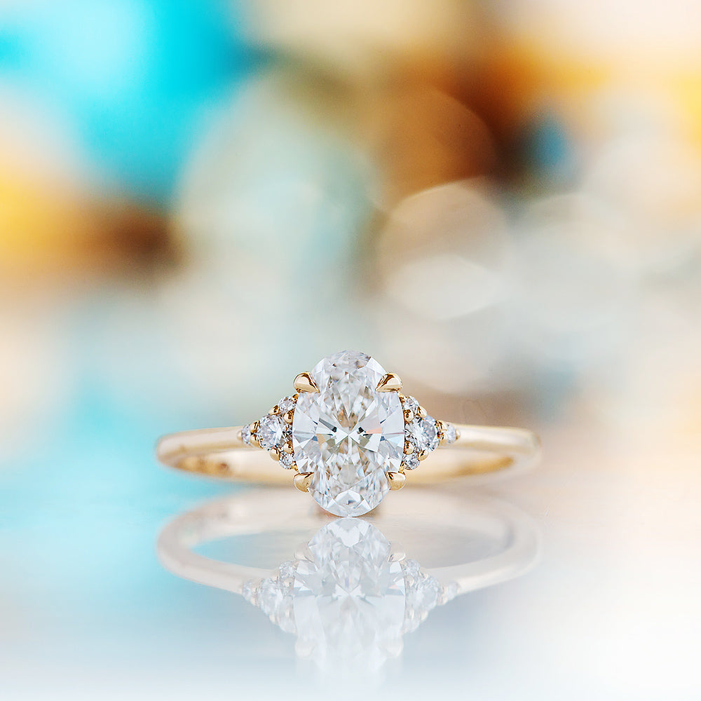 Kelly, an Oval cut Lab Diamond Ring - 1ct