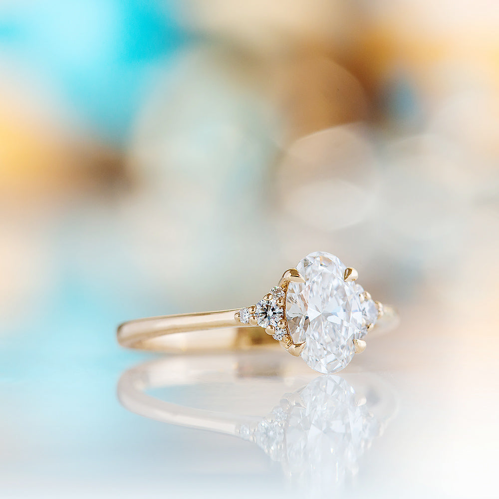 Kelly, an Oval cut Lab Diamond Ring - 1ct