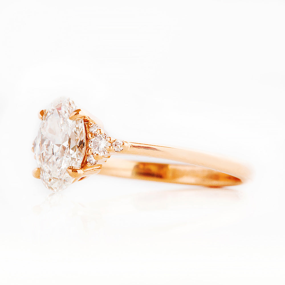 Kelly, an Oval cut Lab Diamond Ring - 1ct