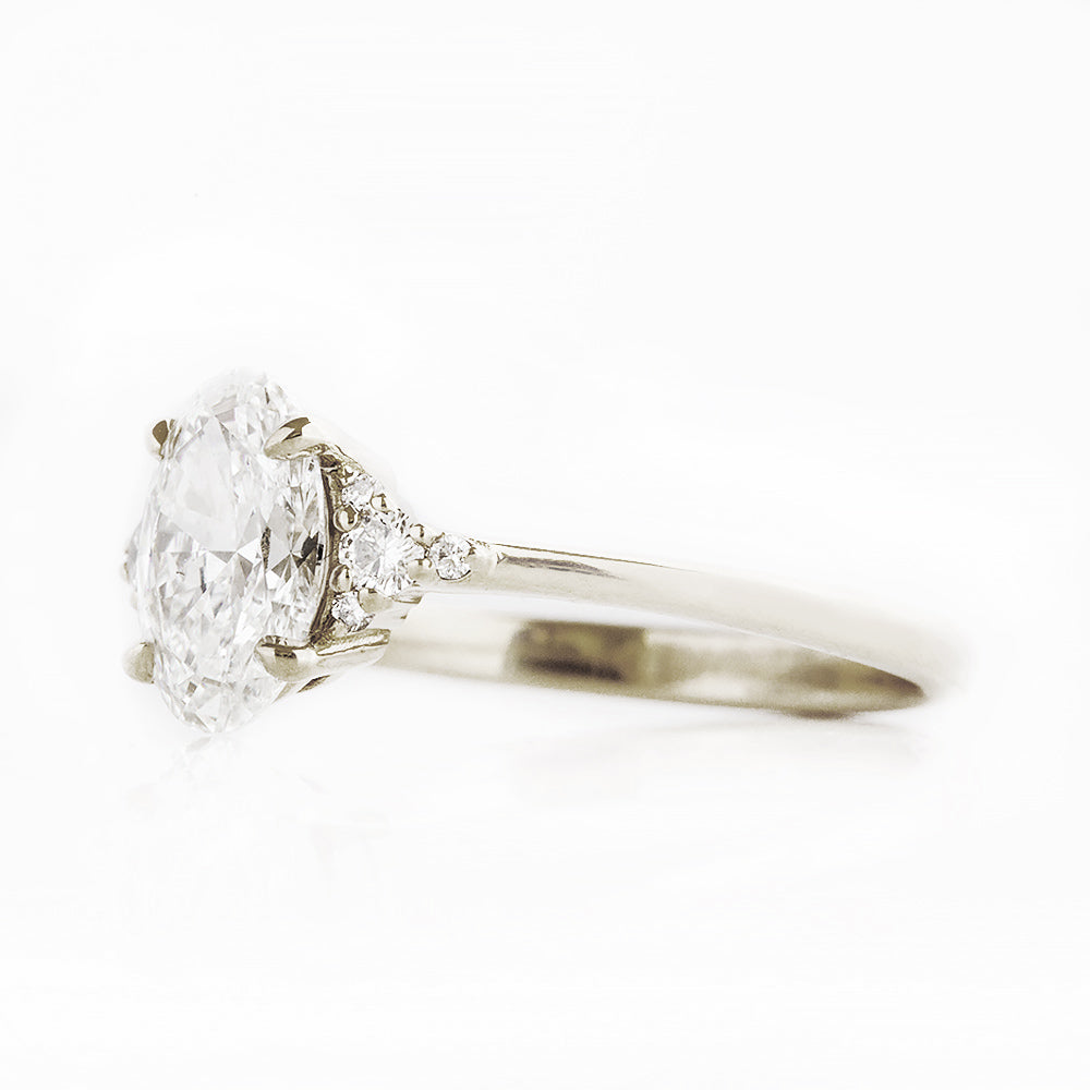 Kelly, an Oval cut Lab Diamond Ring - 1ct