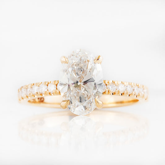 Emma, Oval cut Lab Diamond Engagement Ring - 1.5ct