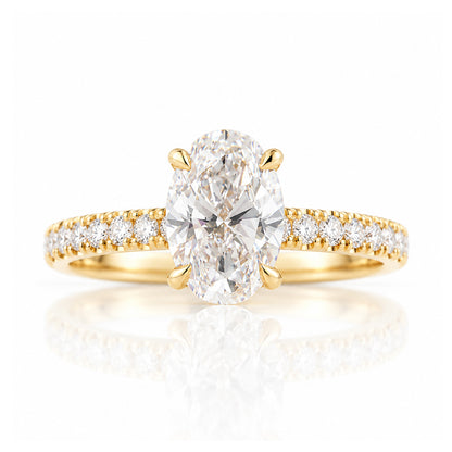 Emma, Oval cut Lab Diamond Ring - 1.5ct - Victoria's Jewellery