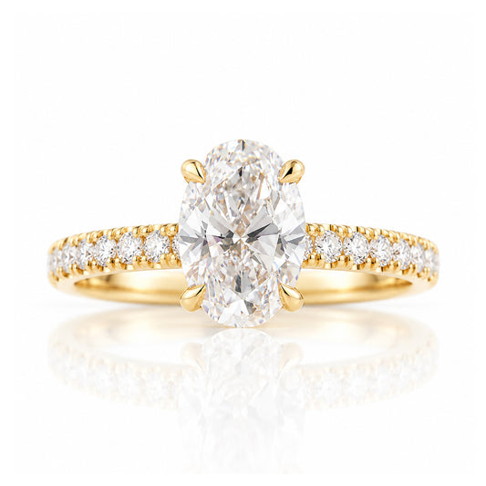 Emma, Oval cut Lab Diamond Ring - 1.5ct - Victoria's Jewellery