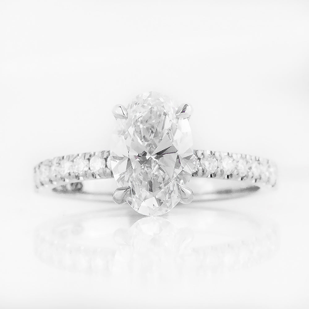 Emma, Oval cut Lab Diamond Engagement Ring - 1.5ct