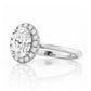 Tilana, an Oval cut Diamond Halo Engagement Ring - Victoria's Jewellery