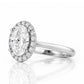Tilana, an Oval cut Diamond Halo Engagement Ring - 1.5ct - Victoria's Jewellery
